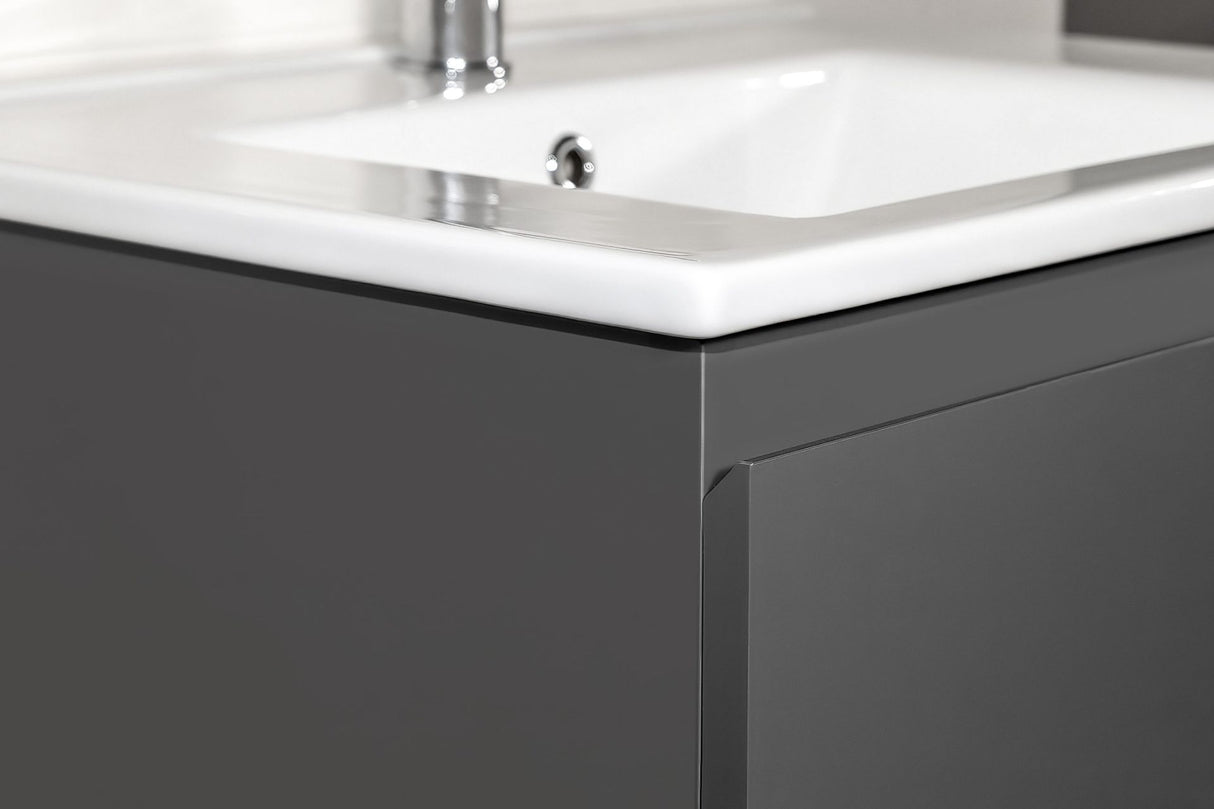 Sally 100cm Onderkast - Stijlvolle Badkamerkast - Mat Grijs