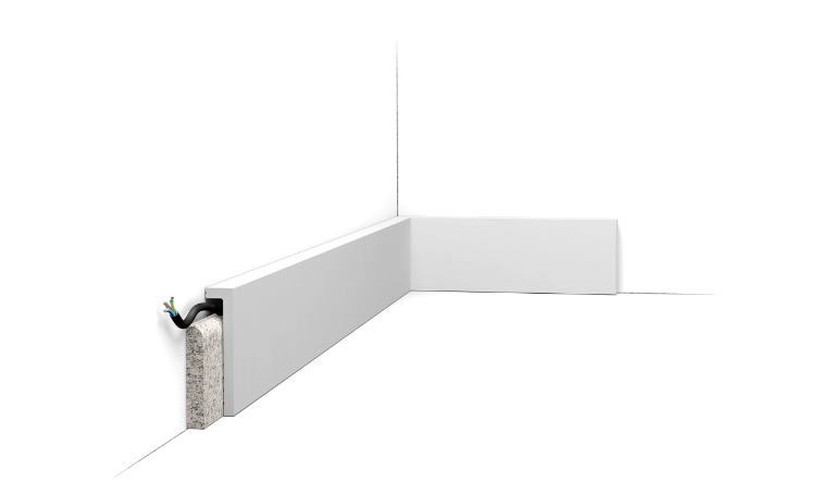 Quadratisch - Sockelleisten - Duropolymer - Verschiedene Höhen