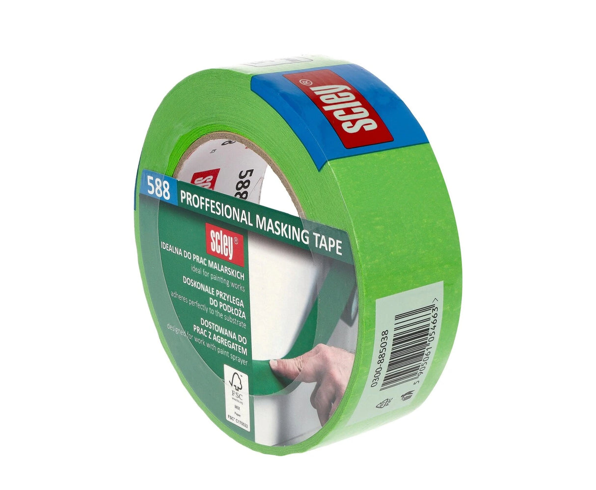 Scley - Afplaktape 588 - Groen – 38 mm x 50 m