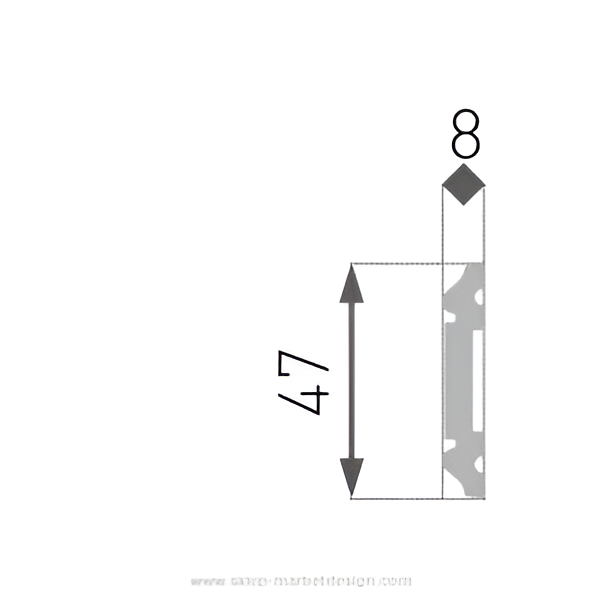 Moulding - HW3 - Smooth Wall Finish | 200x0.8x4.7 cm