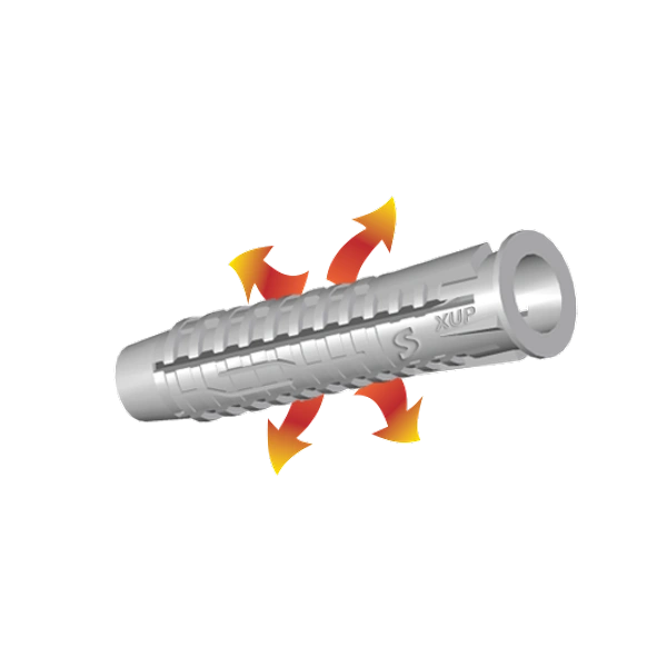 Smart XUP nylon universeelplug 5x25 grijs met 4 spreidzones in vensterdoos.