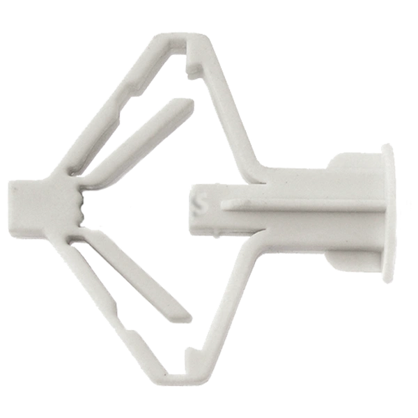 Grijze Smart nylon hollewandpluggen type PCA met brede kraag in vensterdoos van 25 stuks.