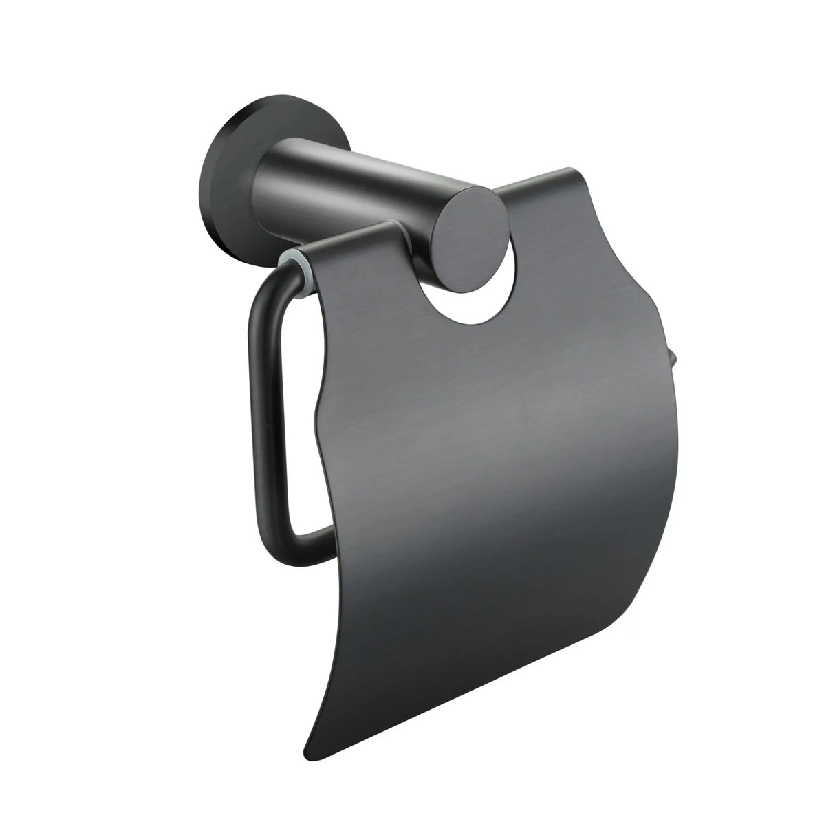 Toiletrolhouder met Klep - Gunmetal Mat