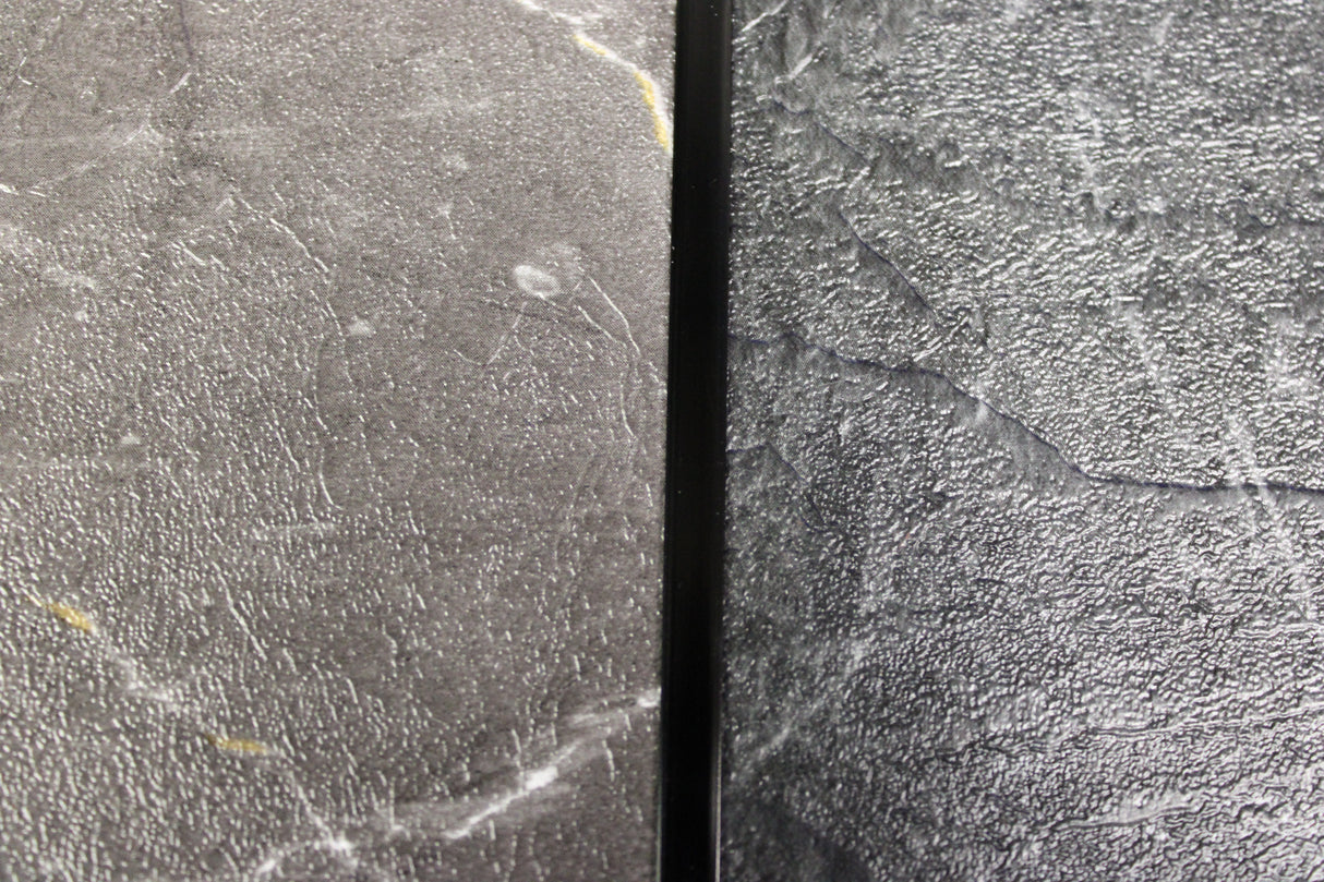 Mat zwart aluminium tussenprofiel van 3 meter voor de strakke verbinding van wandpanelen van 8mm dikte.