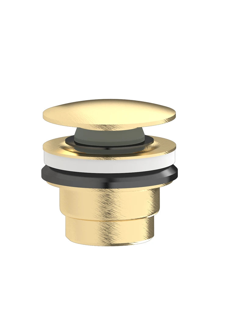 Universele Design Afvoerplug Geborsteld Goud – Volledig Sluitend met Overloop