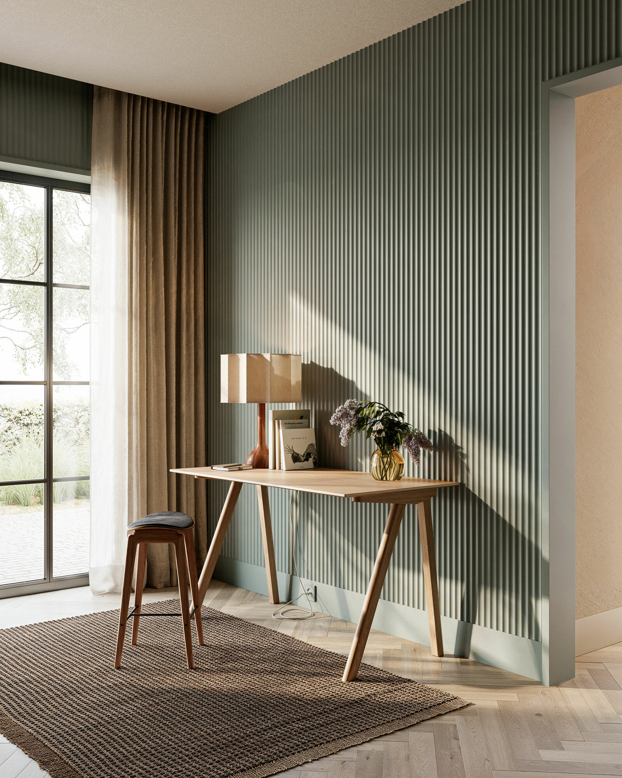 3D Wandpaneel - W109 Valley - 200 x 25 x 1,6 cm