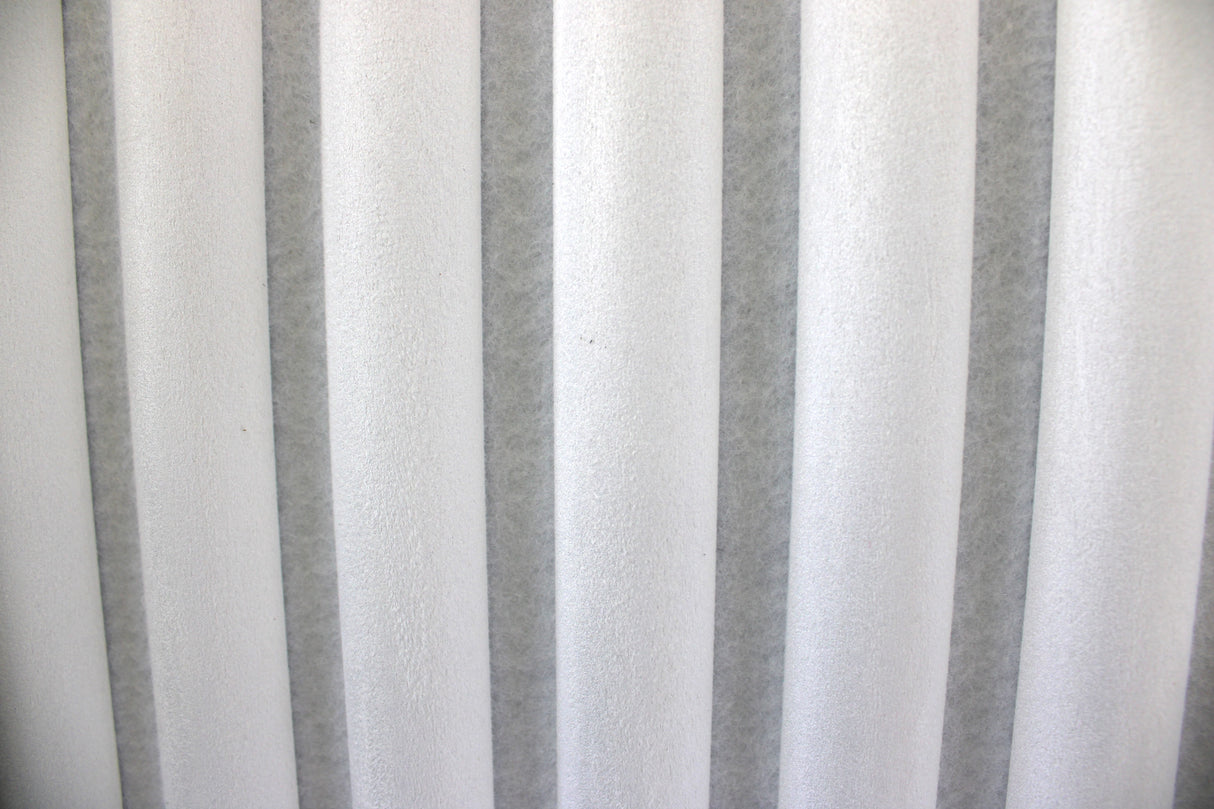 Akupanel - Suede vilt Wandpaneel - 260x60 cm - Driezijdig afgewerkt - Wit