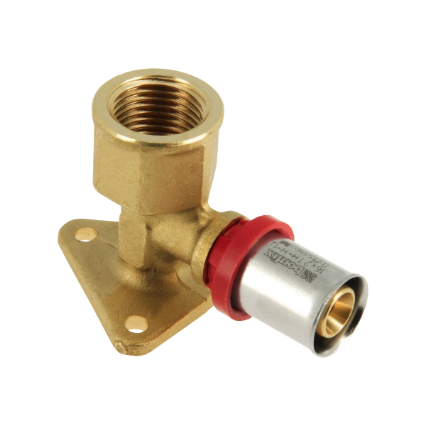 BONFIX alu-pers muurplaatkoppeling 1/2" binnendraad x 16mm voor een stevige wandmontage van kranen.