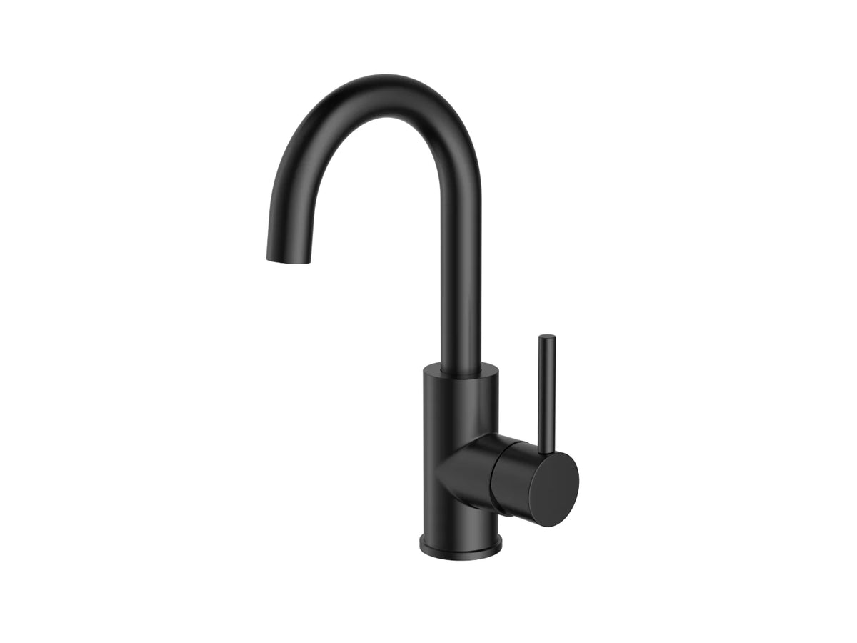 ALONI Ensy Wastafelmengkraan Draaibare Uitloop Chroom, Mat Zwart, Gunmetal of Goud - foto 2