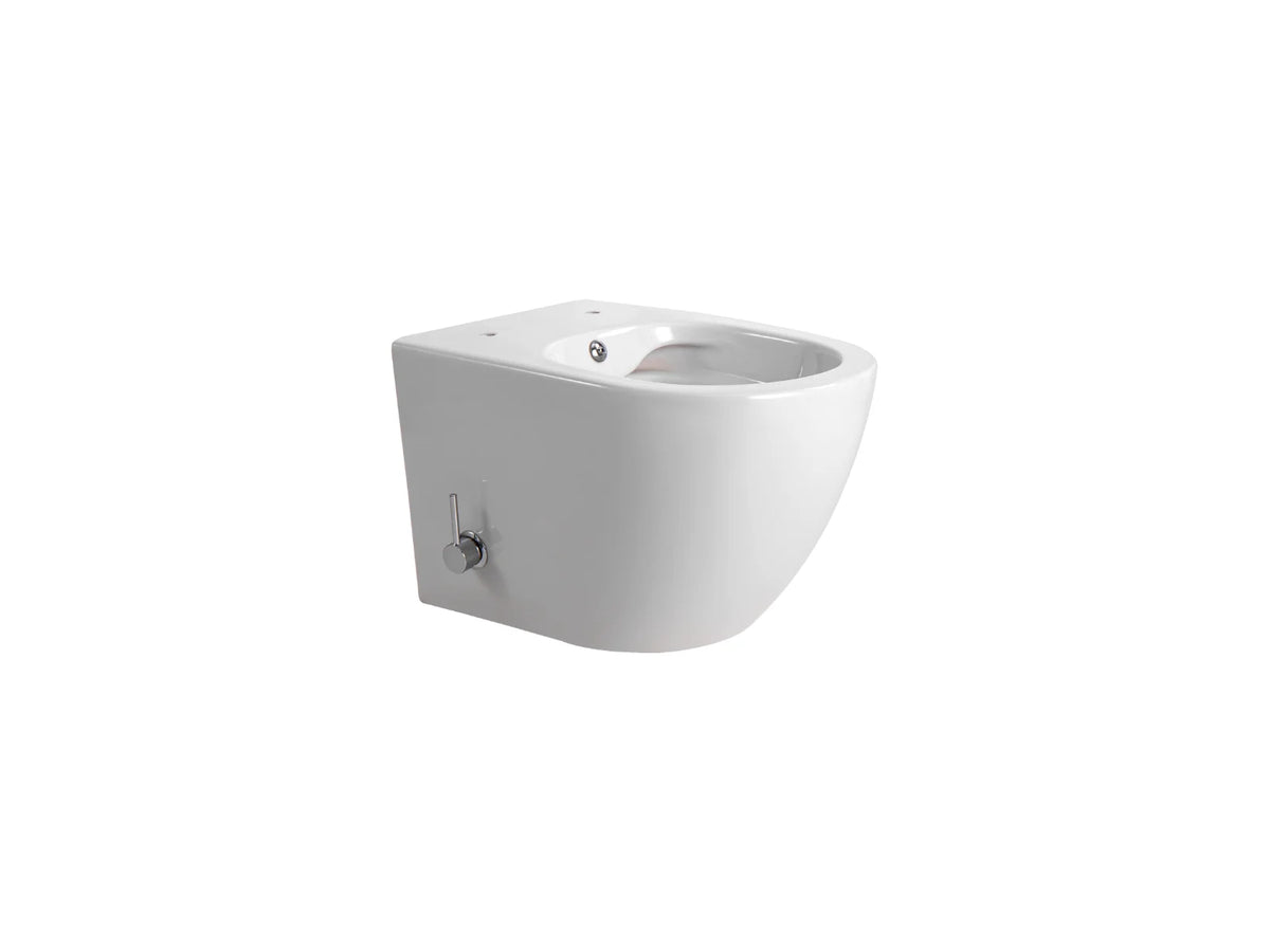 Darlo Hangtoilet met Bidetfunctie Randloos Compact 49 cm Glanzend Wit Zonder Zitting - foto 2