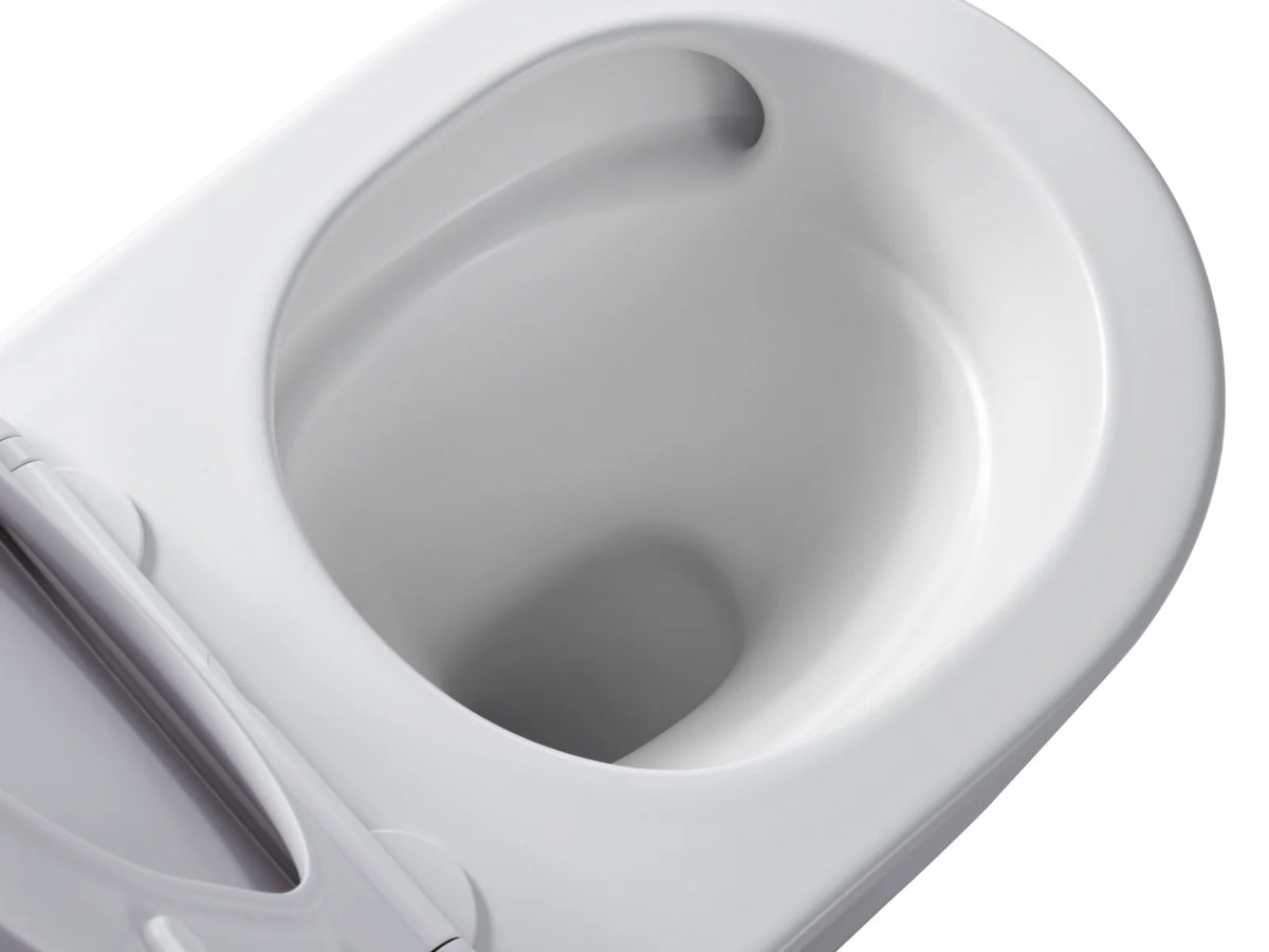 ALONI Pro Hangtoilet 360° Flush Randloos Compact 49 cm Softclose Zitting Wit, Mat Wit of Mat Zwart - foto 5