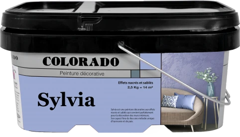 Colorado SYL 01 Sylvia decoratieve verf - zilver - ecologische verfpleister met zanderige en parelachtige uitstraling - milieuvriendelijke muurverf voor moderne en duurzame interieurs