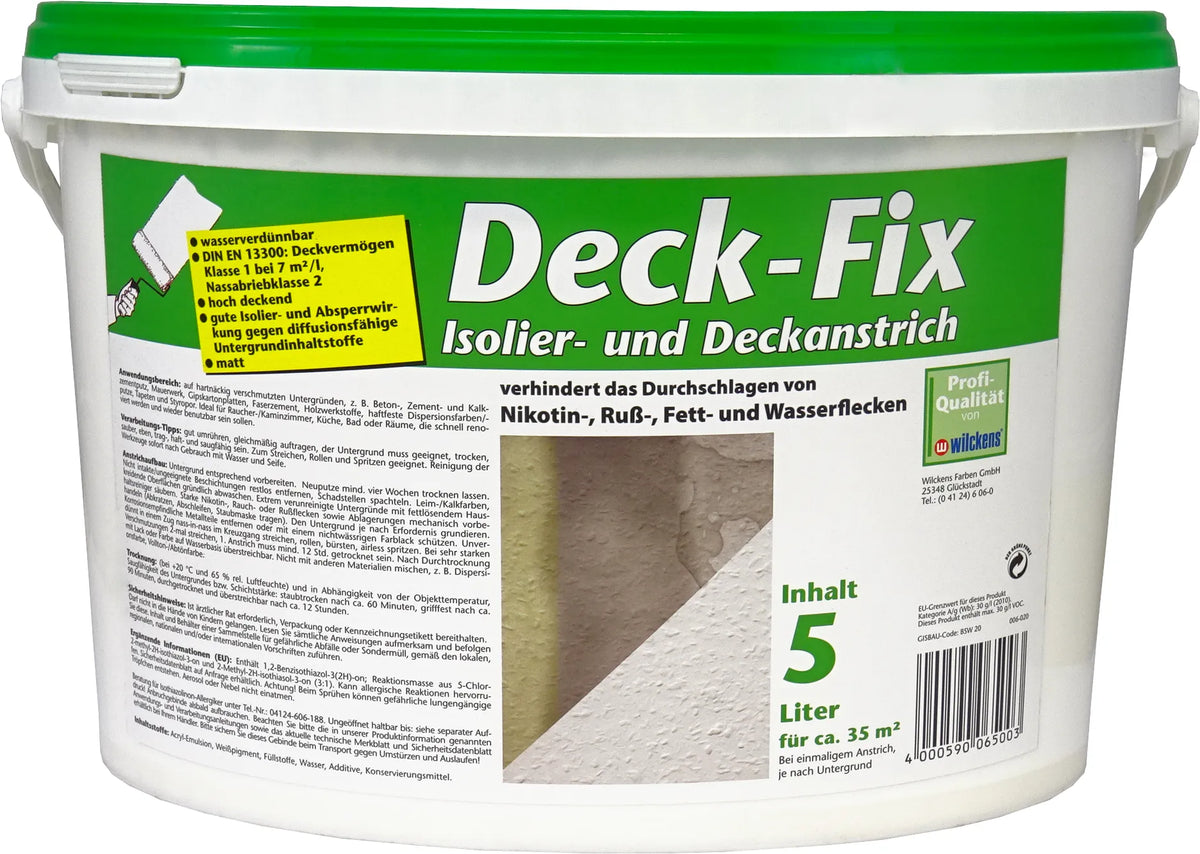 Deck Fix Iso Voorstrijk isolatieprimer en deklaag tegen nicotine en vochtplekken