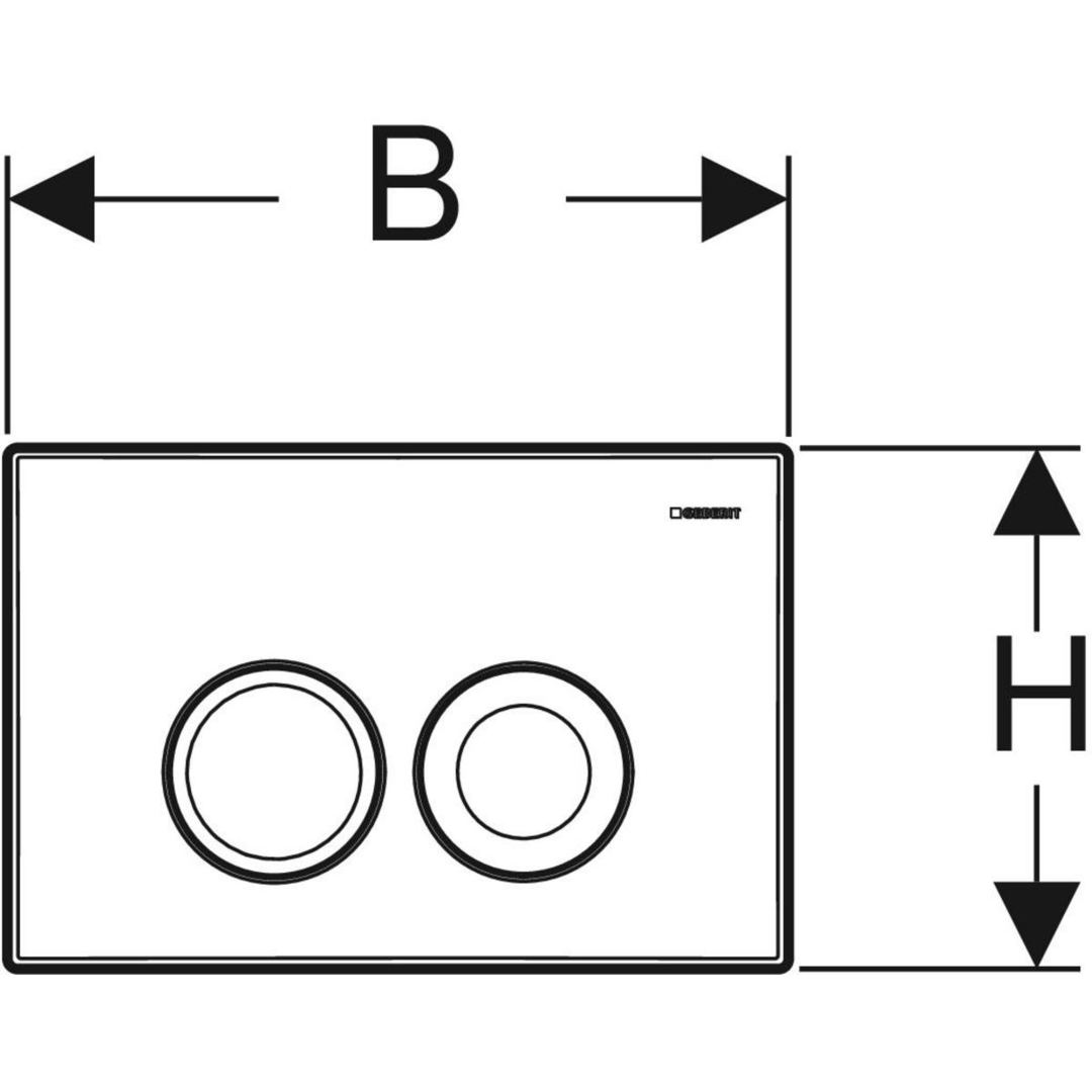 Geberit Delta - bedieningsplaat - Delta 25 DF