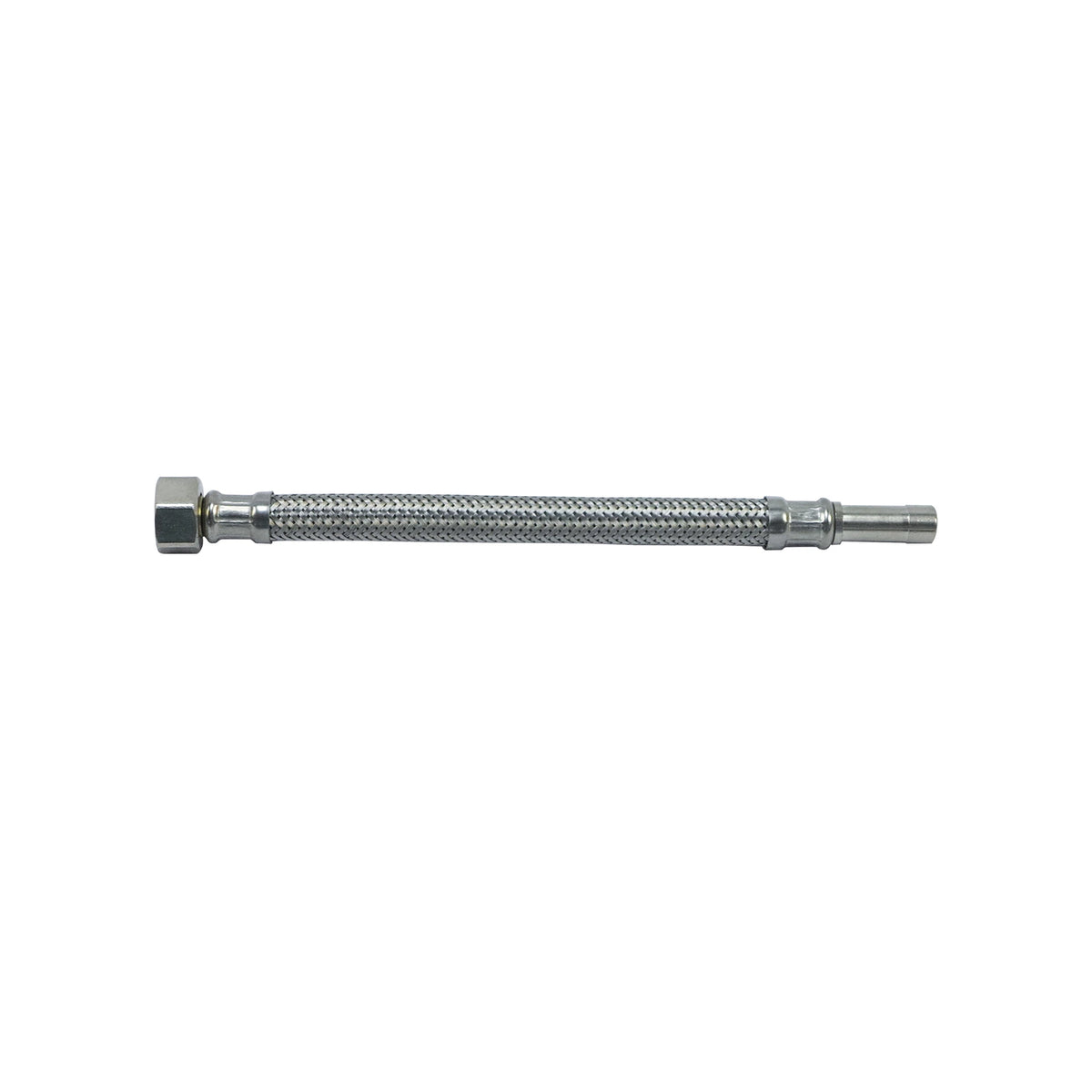 Flexibele RVS omvlochten kraan aansluitslang M10 x 10 mm met lengte 300 mm