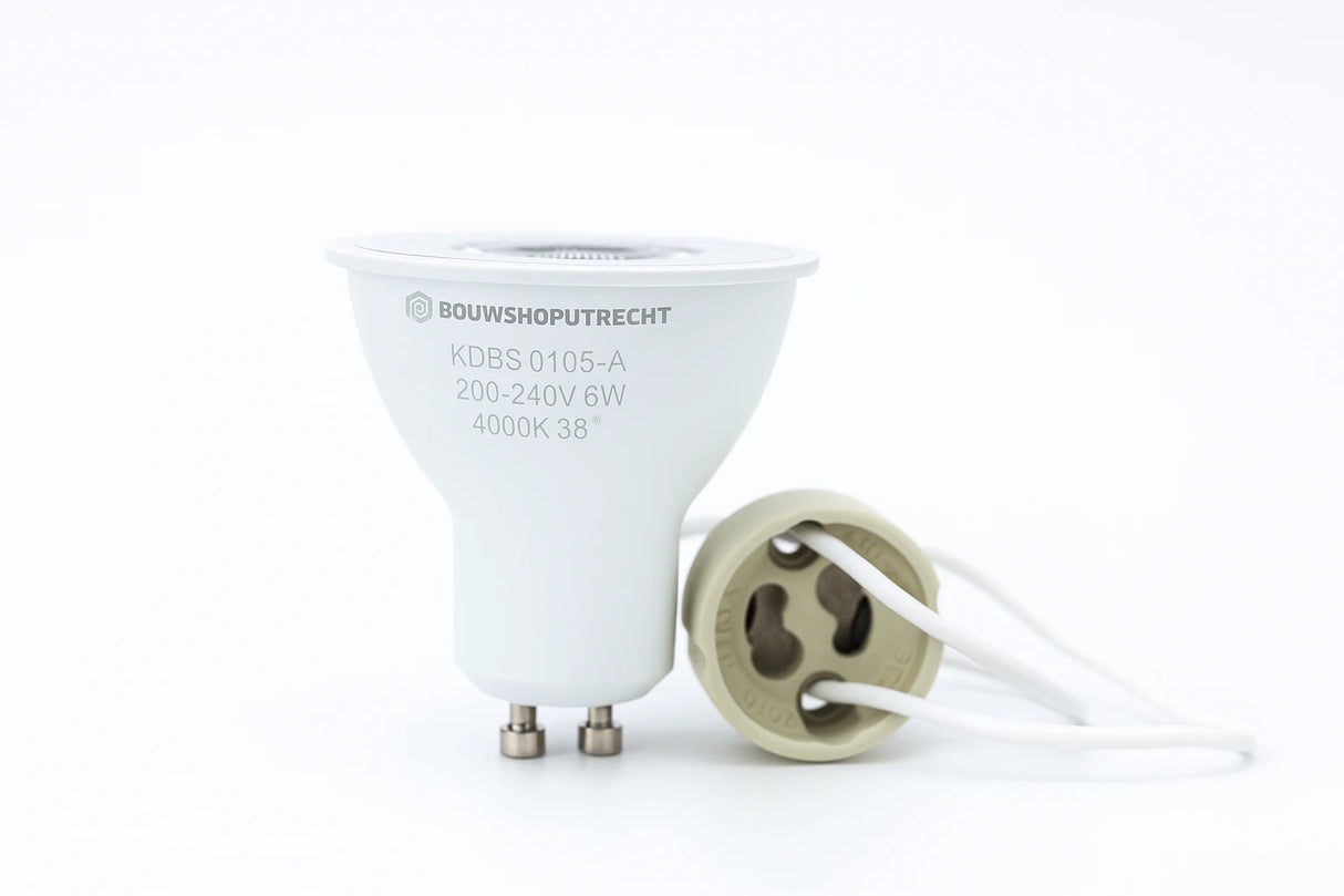 GU10 LED Lampje met Fitting – 4000K & 6000K – 6W