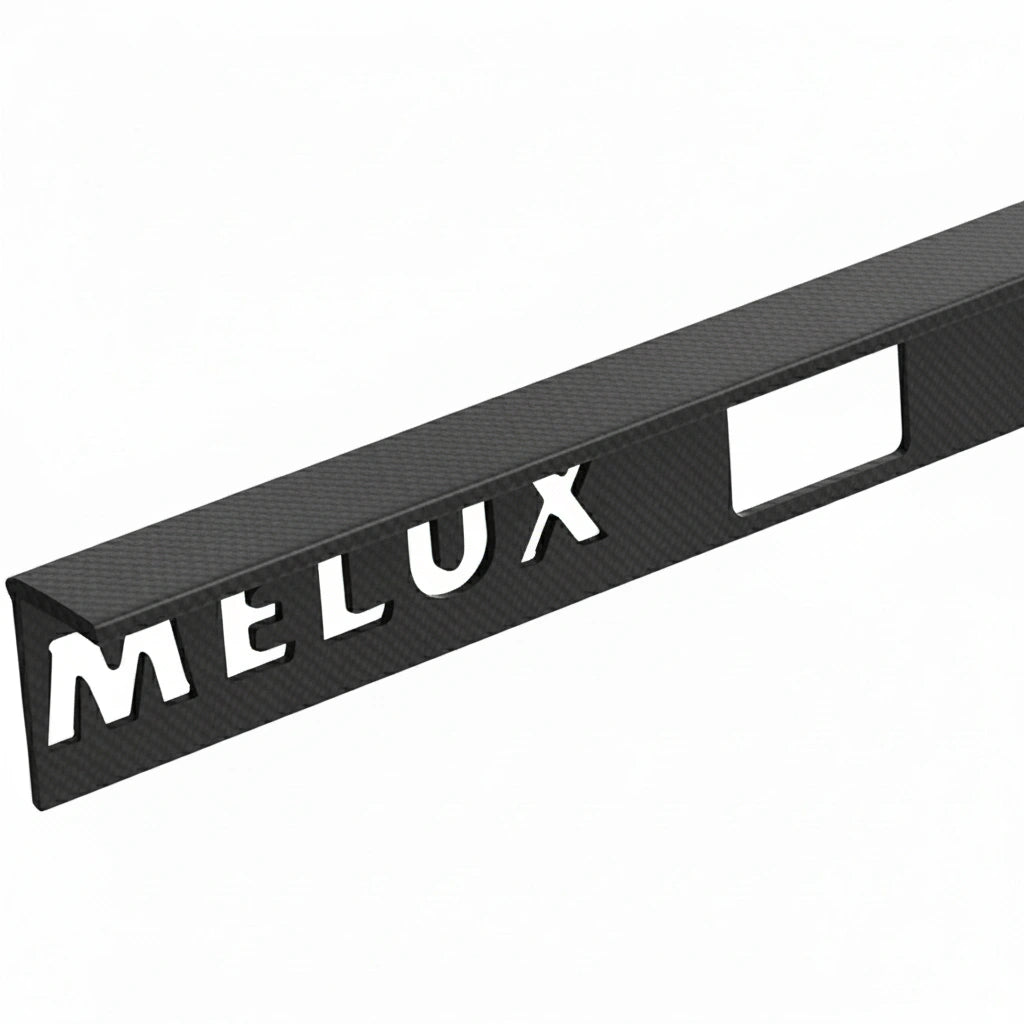 Homelux carbon zwart aluminium afsluitprofiel recht model voor tegels tot 11mm dikte.
