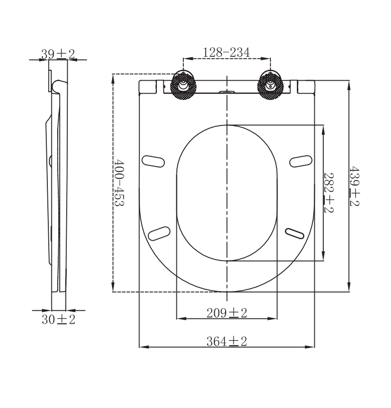 Aloni - Premium WC-zitting – Slim D-model Softclose