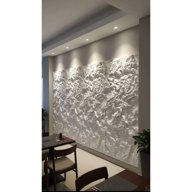 3D Rotswand Wandpaneel Florence - Luxe - Wit - Extra Steenstructuur - XL & Mini