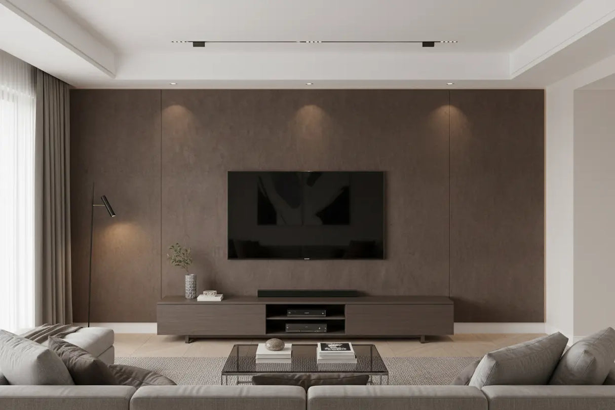 XL Suede Wandpaneel – Espresso Brown – SPS / Vilt 2800x1220x5 mm