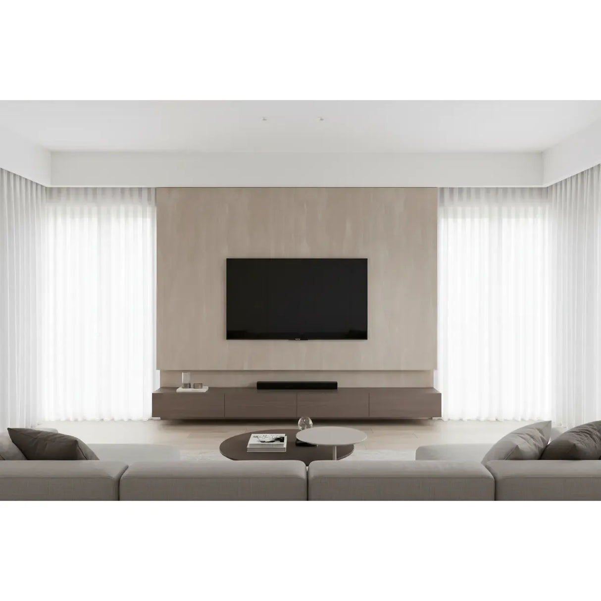 XL suede wandpaneel soft taupe – luxe wandbekleding 2800x1220x5 mm in licht taupe suède voor moderne interieurs