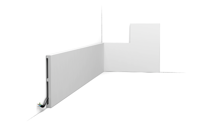 Quadratisch - Sockelleisten - Duropolymer - Verschiedene Höhen