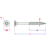 PGB-Fasteners spaanplaatschroef 3x30mm deeldraad torx 10 verzinkt gehard staal vensterdoos - Bouwshop Utrecht