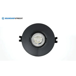 Bouwshop Utrecht - Dimmable Recessed Spotlight White - Tiltable - bulb of your choice - Black