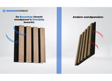 Akoestisch Wandpaneel Walnoot – 270 cm x 60 cm | Luxe Design - Driezijdig