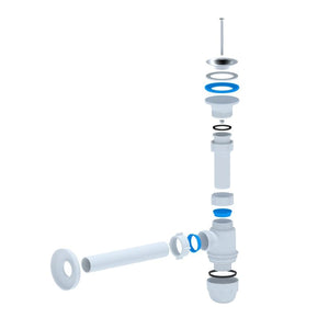 Beker Sifon met Crepine Ø32mm – Wit Kunststof