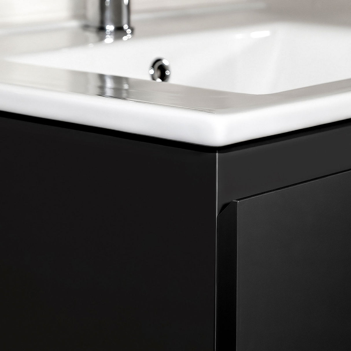 Aloni Sally 100cm Onderkast - Luxe Badkamerkast Mat Zwart