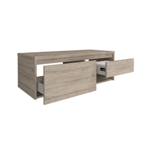 Ares wastafelonderkast 120 cm in licht houten afwerking voor een moderne en natuurlijke badkameruitstraling.