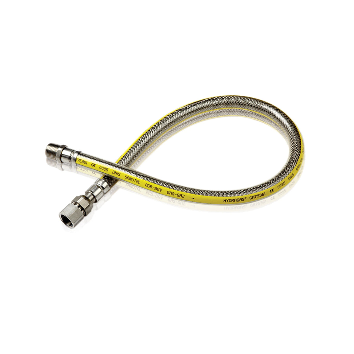 Aardgasslang - Goedgekeurd - gasflexibel - 1/2 x 1250 mm