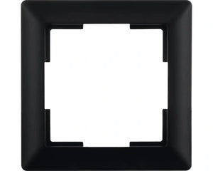 ION Industries J1 serie afdekraam in de kleur mat zwart RAL 9017 voor modern schakelmateriaal.