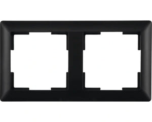 ION Industries J1 serie afdekraam in de kleur mat zwart RAL 9017 voor modern schakelmateriaal.