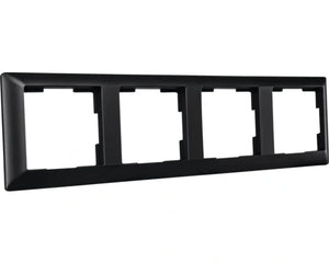 ION Industries J1 serie afdekraam in de kleur mat zwart RAL 9017 voor modern schakelmateriaal.