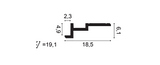 C396 STEPS - Plafond sierlijst - L 200 x H 6,1 x B 18,5 cm