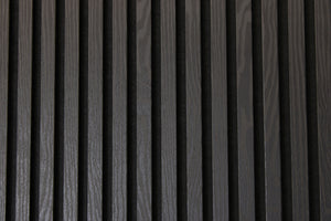 Akustik-Wandpaneel Schwarz - 270 cm x 60 cm | Luxusdesign - Dreiseitiges Holzfurnier