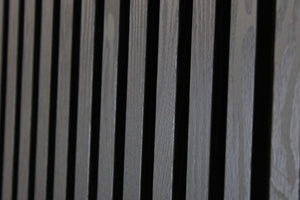 Akustik-Wandpaneel Schwarz - 270 cm x 60 cm | Luxusdesign - Dreiseitiges Holzfurnier