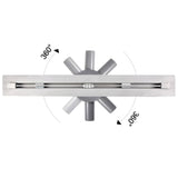 Easy Drain - Compact 30 - Stainless steel shower channel - with stainless steel slot grate 