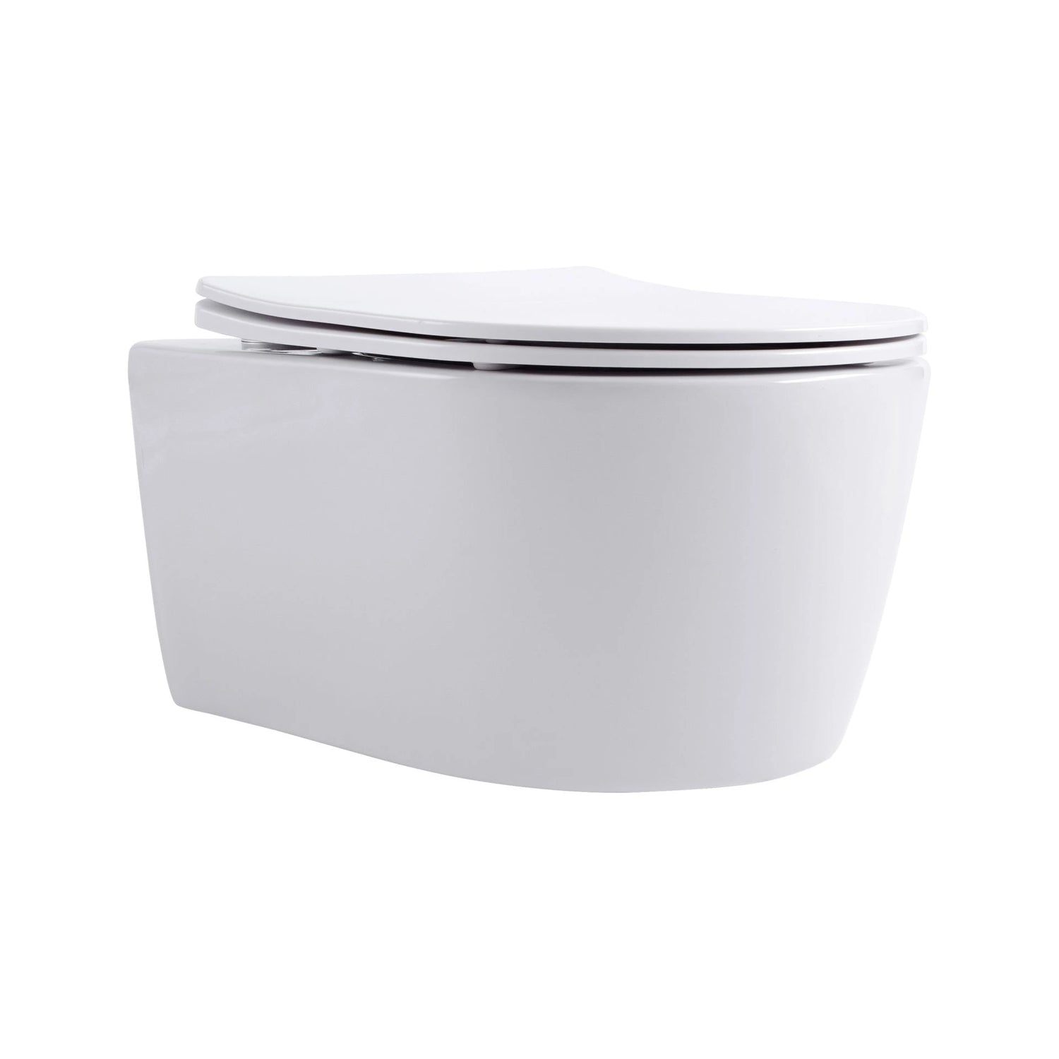 Aloni PRO Hangtoilet Randloos – Compact 49 cm – Soft Close & Quick Release – Glanzend Wit