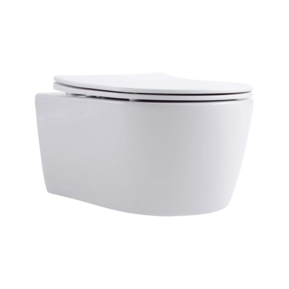 Aloni PRO Hangtoilet Randloos – Compact 49 cm – Soft Close & Quick Release – Glanzend Wit