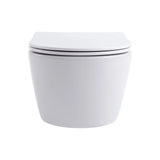 Aloni PRO Hangtoilet Randloos – Compact 49 cm – Soft Close & Quick Release – Glanzend Wit