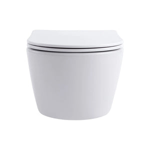 Aloni PRO Hangtoilet Randloos – Compact 49 cm – Soft Close & Quick Release – Glanzend Wit