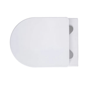 Aloni PRO Hangtoilet Randloos – Compact 49 cm – Soft Close & Quick Release – Glanzend Wit
