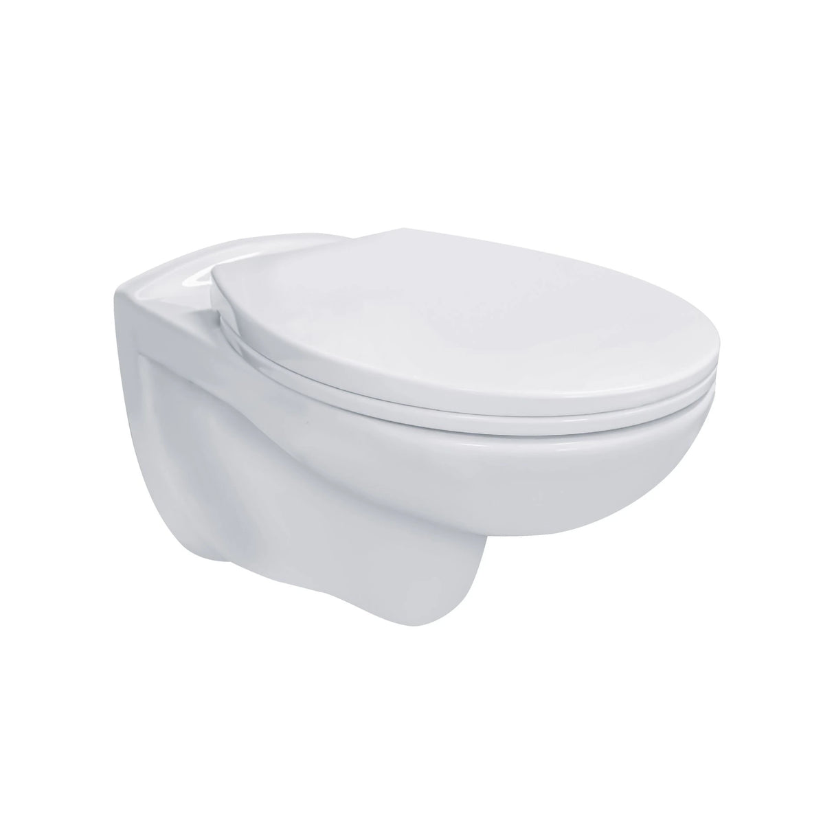 Comfort Line - Corto Wall-mounted toilet Combipack without flushing rim - White