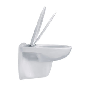 Complete toiletset bestaande uit TECEprofil inbouwreservoir en Aloni Pro randloos hangtoilet met wit bedieningspaneel.