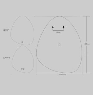 Uovo LED-Spiegel - 100x60 cm