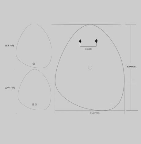 Uovo LED Mirror - 100x60 cm