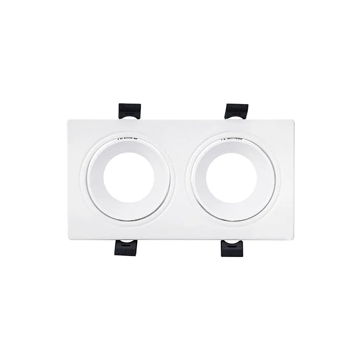 Horoz Azelya - Dubbele Verdiepte Inbouwspot – 2x GU10 – Zwart of Wit